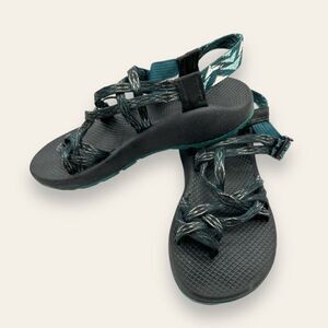 CHACO Classic Double Strap - Teal black white - Women’s 8